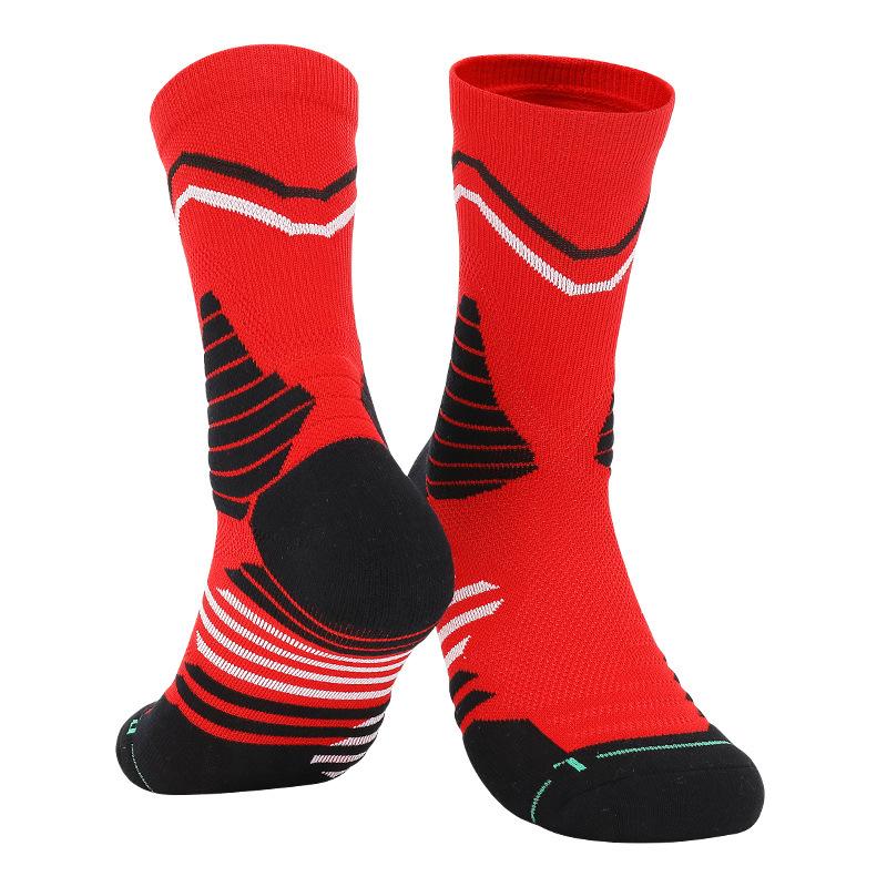Basketball Socks Men'S Professional Thickened Towel Bottom Non-Slip Sweat-Absorbing Medium Tube Socks Elite Socks High-Top Sports Socks