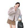2024 осень-зима новый мех интегрированный имитация норки флис шуба женская короткая плюшевая шуба