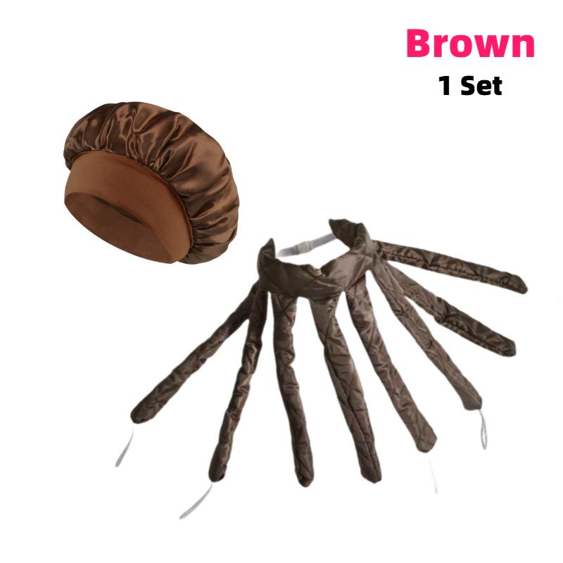 1 Набор повязка-плойка для завивки волос для длинных волос Сатиновый стержень для завивки без нагрева Регулируемый ремешок Ночная завивка без нагрева Ролик для завивки Женский Девочка