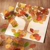 50 шт. Самоклеящиеся наклейки из бумаги с листьями для DIY, форма листа, серия «Желтые осенние листья», наклейки из васи-бумаги для скрапбукинга