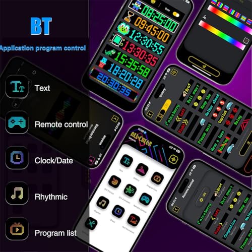 2 шт. Devil Eye Lights для автомобиля, большой программируемый гибкий автомобильный светодиодный дисплей, гибкий дисплей Bluetooth с настраиваемой прокруткой текста,