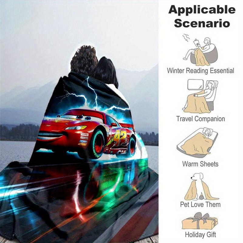 1pc. Lightning McQueen Car Racing Theme Blanket - Home Office Outdoor Gift for All Seasonsz0417208