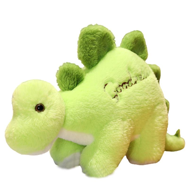 Large Size Jurassic Dinosaur Park Plush Toy Green Stegosaurus Triangular Dragon Tyrannosaurus Rex Cartoon Stuffed Animal