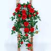 0,9 м Искусственная цветочная лоза, Искусственная цветочная лоза, Пластиковый цветок, Маскировка трубы, Украшение балкона