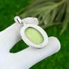 925 Sterling Silver Serpentine Stone Birthday Bezel Artisan Boho Pendant Jewelry