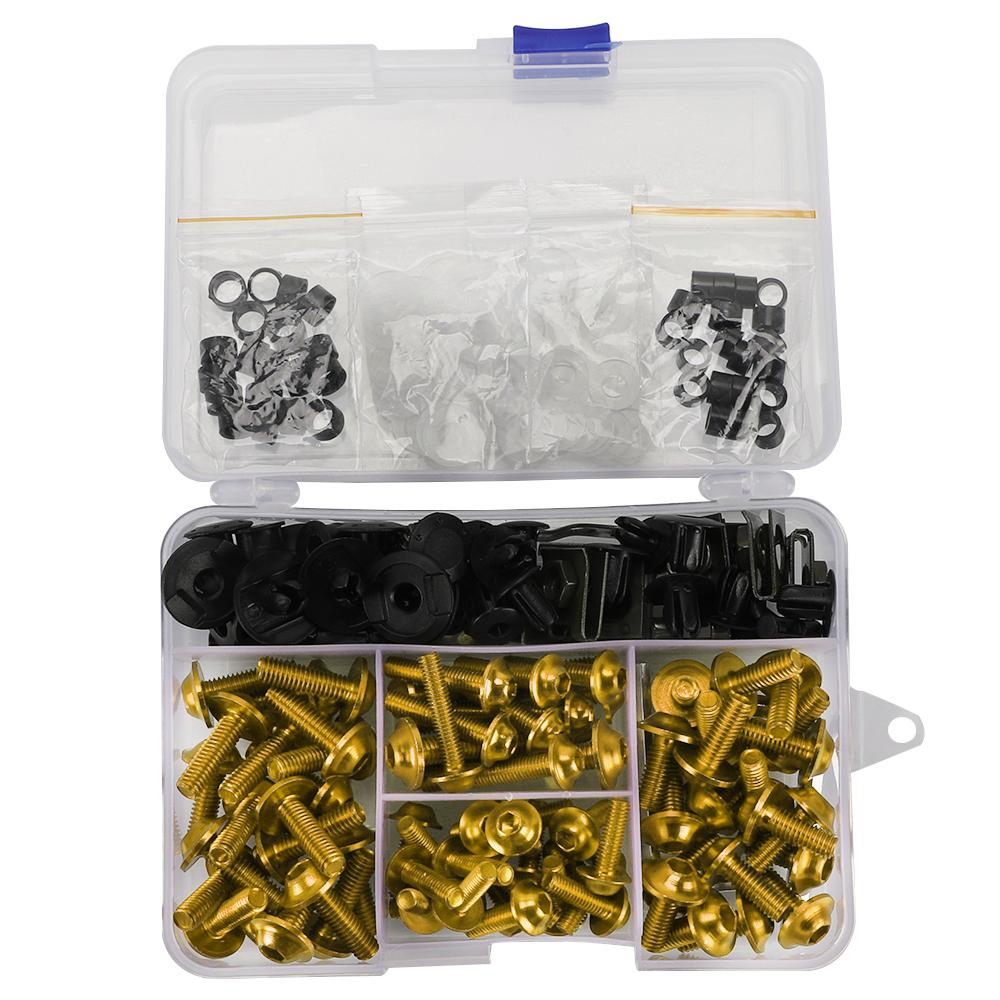 For Kawasaki NINJA 250R 300 ER6 650 ZX6 ZX7 ZX9 ZX10 ZX12 ZX14 Z1000 Z900 Z800 Z750 Z650 Fairing Bolts Fastener Clip Screw Kit