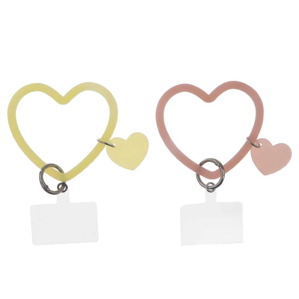 Anti Losing Mobile Phone Case Bracelet Bracelet Key Chain Phone Case Patch Love Heart Pendant