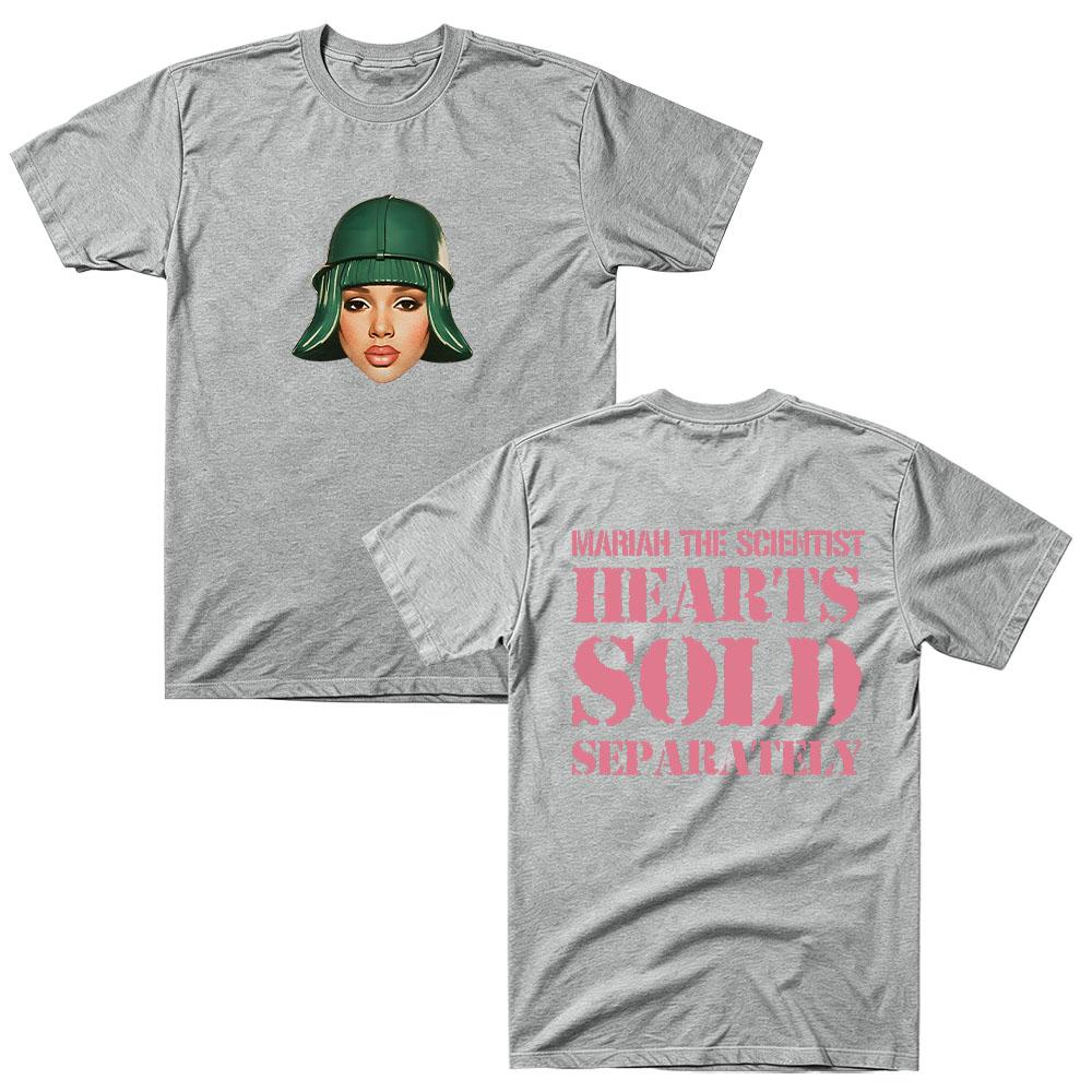 Mariah The Scientist HSS Face Tee Y2K Cotton High Quality Short Sleeve Unisex Summer New Round Neck Popular Trends Streetwear