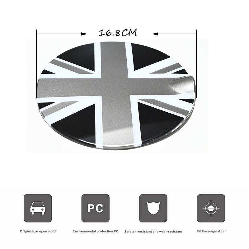 QXSC6 Brand New Plastic Gery Jack Car Fuel Tank Cap Cover Sticker For BMW Mini Cooper S JCW F55 1.5T Car-Styling Exterior Decoration
