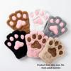 Polyester Fleece Lined Fingerless Gloves Warm Lined Winter Half Gloves  For Students