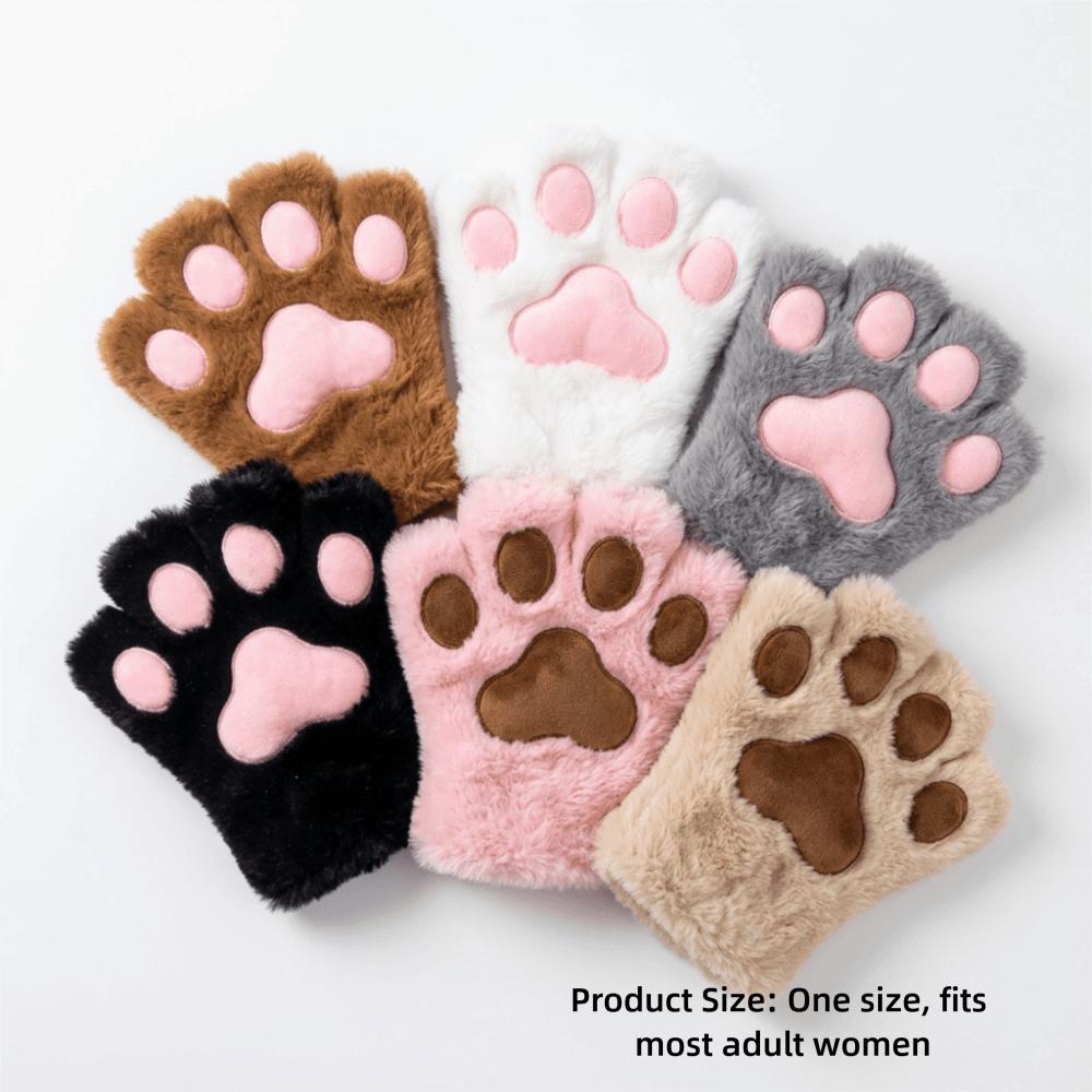 Polyester Fleece Lined Fingerless Gloves Warm Lined Winter Half Gloves For Students
