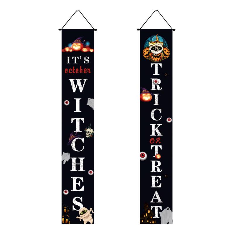 Мексиканский День мертвых Украшения для вечеринки Куплет Страшный День черепа Подвешивание флага Куплет Хэллоуин Куплет Украшения на Хэллоуин