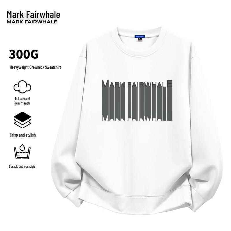 Mark Fairwhale Мужской свитшот свободного кроя с круглым вырезом