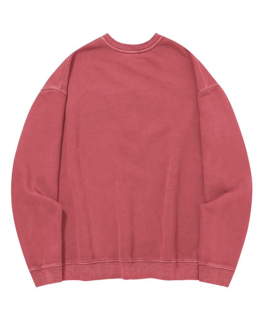 STENDS [M~4Xl] Pigment Arch Logo Crew Neck_Pink