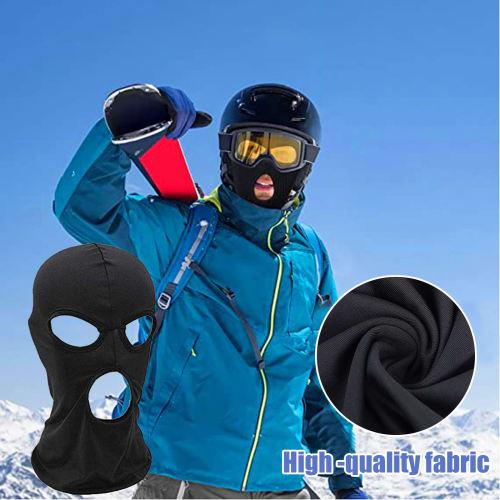 Kingsie Эластичная маска на все лицо с 3 отверстиями, Легкая, Ветрозащитная и Солнцезащитная, Балаклава-подшлемник, для Велоспорта, Мотоциклов и Страйкбола (3-дырочный