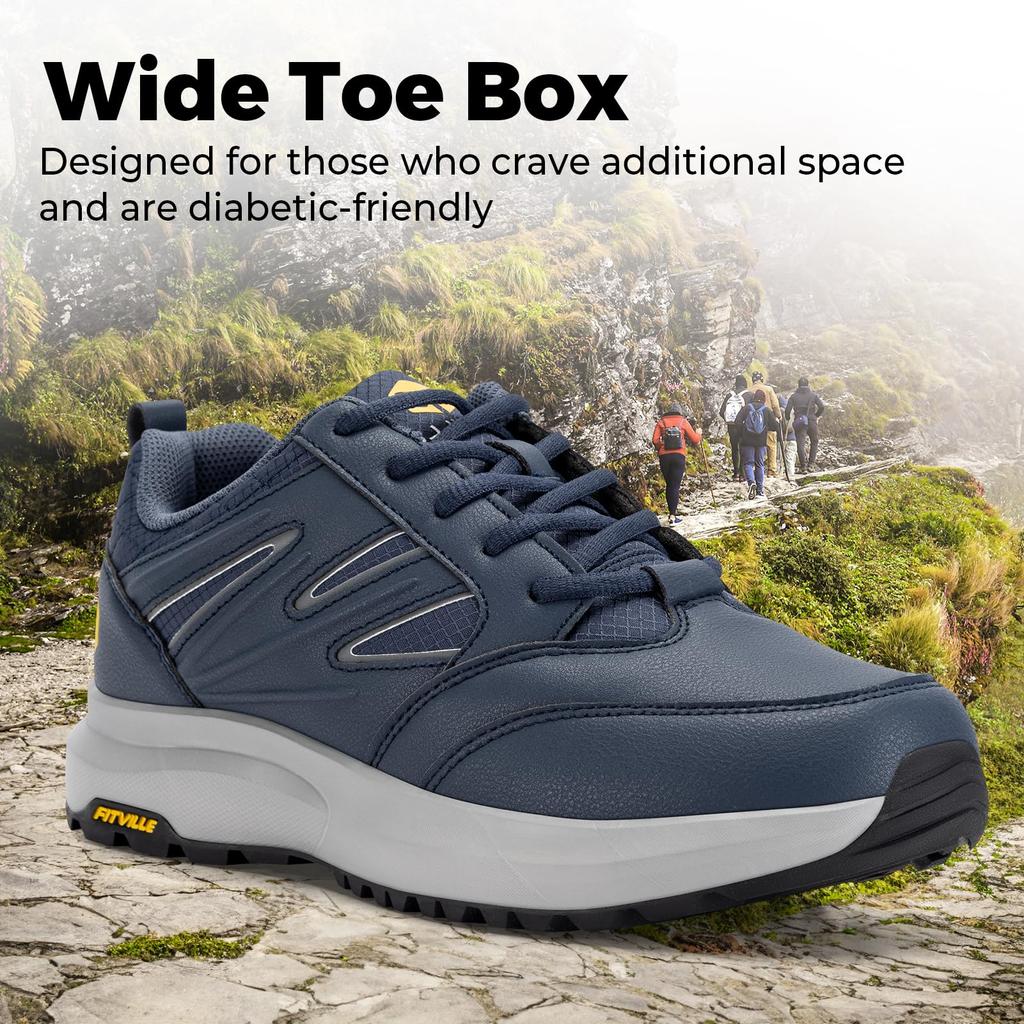 Обувь для скалолазания Trekking 2E Hiking Mountain Climbing Shoes [FitVille] Обувь, Обувь, Мужская, Широкая, 4E, Водонепроницаемая, Обувь, Кемпинг, Противоскользящая, Легкая,