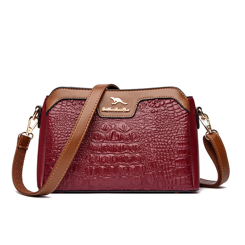 Женская сумка через плечо из крокодиловой кожи, маленькая сумка-мессенджер