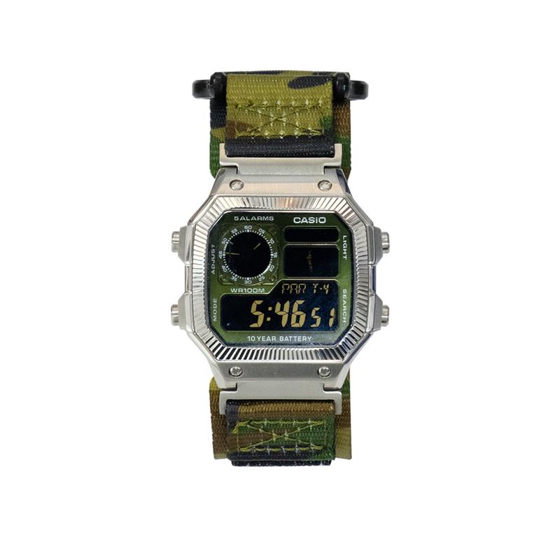 Casio Индивидуальные часы модифицированная серия водонепроницаемые Кварцевые нейлоновый ремешок мужчины и женщины одинаковый стиль цветной циферблат AE-1200WH-1AVD(Team1078-GaiZhuang-MiCaiLv