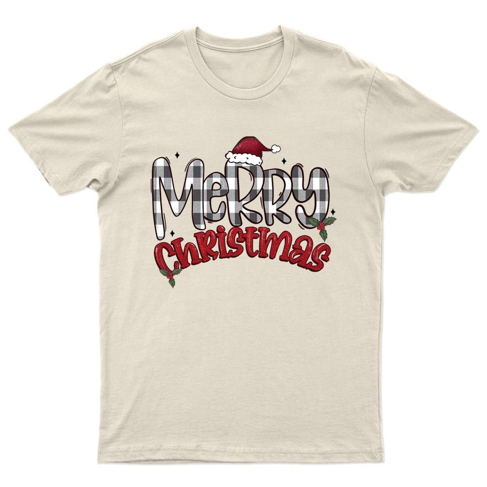Merry Christmas Holiday Buffalo TShirt Unisex Gift Retro Seasonal Funny Xmas