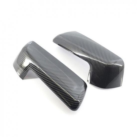 For -2024 Chevy Silverado GMC Sierra 1500 Carbon Fiber Top Half Mirror Cover