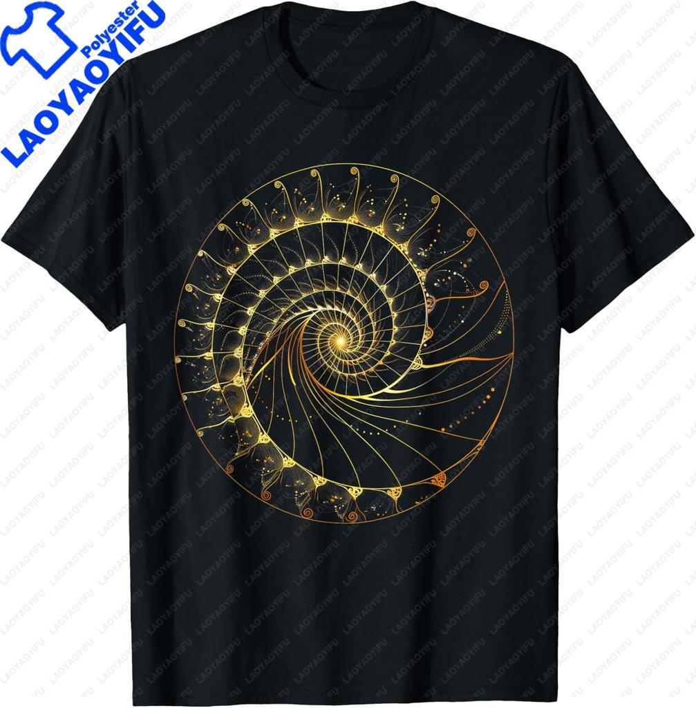 Fibonacci Golden Ratio Circle T Shirt Streetwear Gifts for Men Personalized T-shirt Summer Tops
