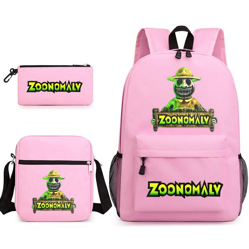 Деформированный школьный рюкзак 'Зоопарк' для мальчиков и девочек, трехсекционный, большой вместимости