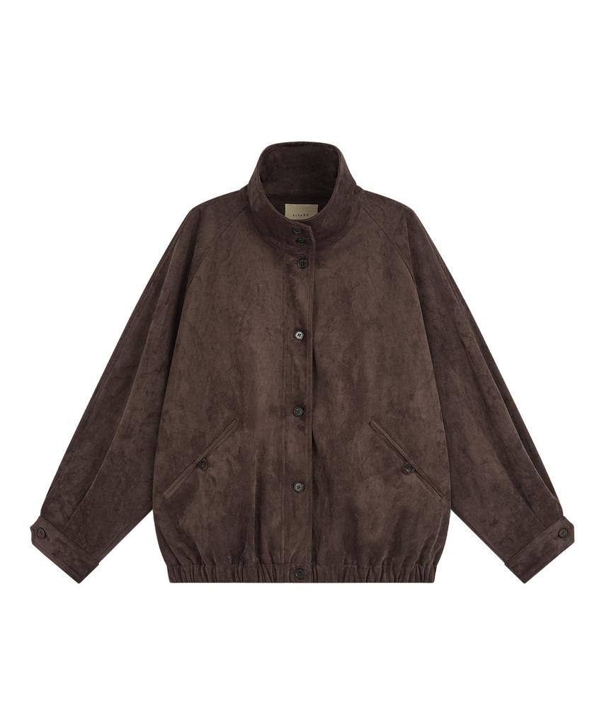 SIYAZU Siot4213 Suede High-Neck Blouson_Brown