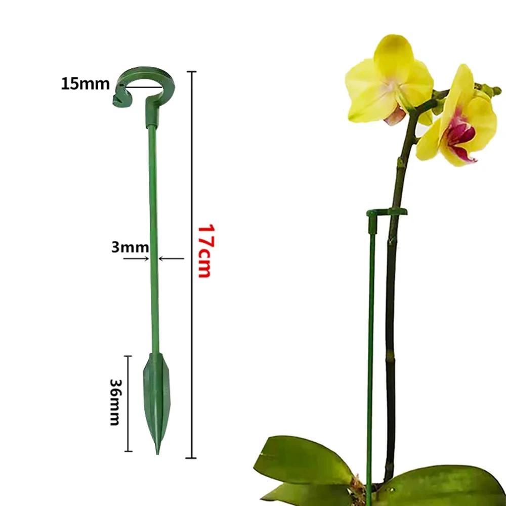 5/10pc Plant Support Stakes Garden Single Stem Flower Support Stake Amaryllis Plant Cage Support Plastic Flower Stand Succulents