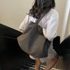 Casual Large Capacity Bag Women's Fashion Shoulder Bag Simple and Versatile Canvas Tote Bag College Student Class Bag Commuting