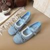 Dopamine Style Ballet Lace Gentle Versatile Spring and Summer Soft Sole Retro Mary Jane Shallow Mouth Single Shoes