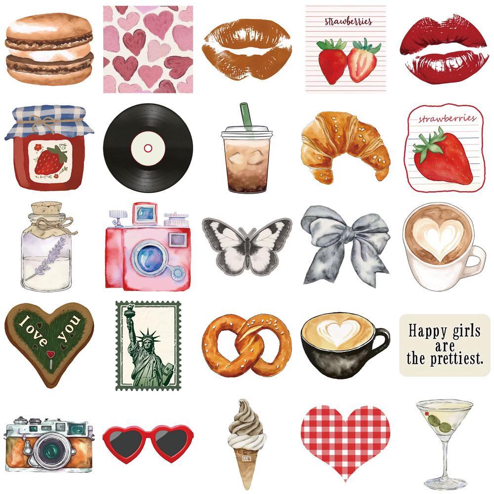 Набор из 50 эстетичных наклеек для DIY чехлов на телефон в стиле Pinterest