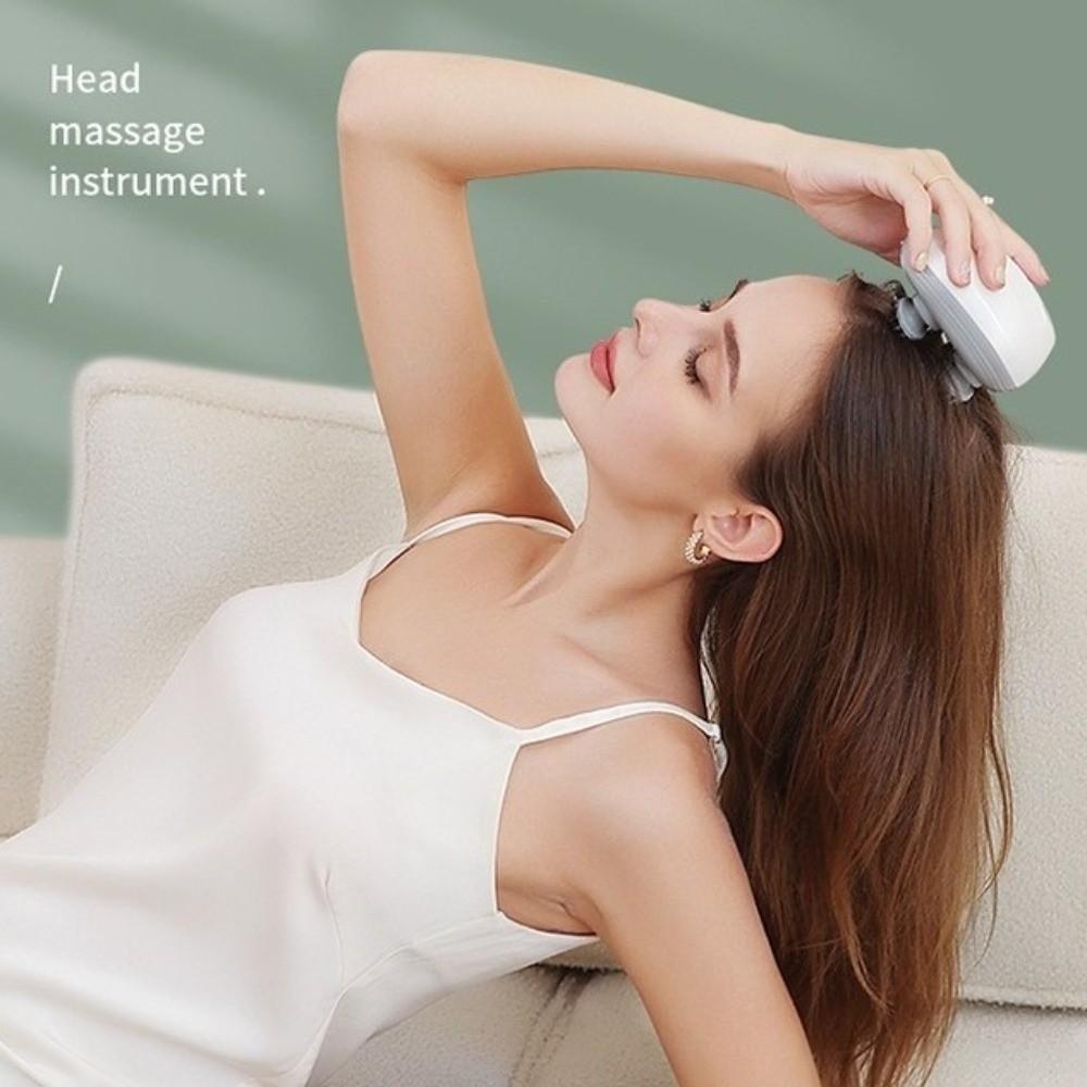 Электрический массажер для головы глубокого воздействия Водонепроницаемый массажный инструмент Разминающий массаж Плечи Шея