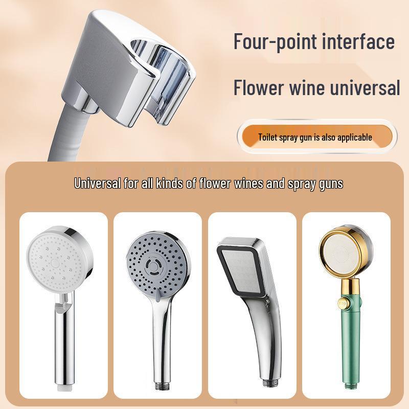 Adjustable No-Drill Shower Head Holder