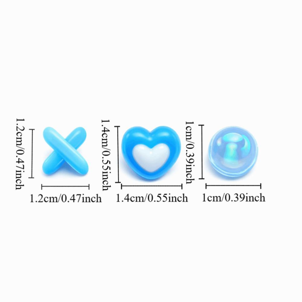 DIY Colorful Hair Beads Kits Multi-Color Love Heart Acrylic Dreadlock Beads Mixed Shapes Hair Accessories Dreadlock Braids Decor