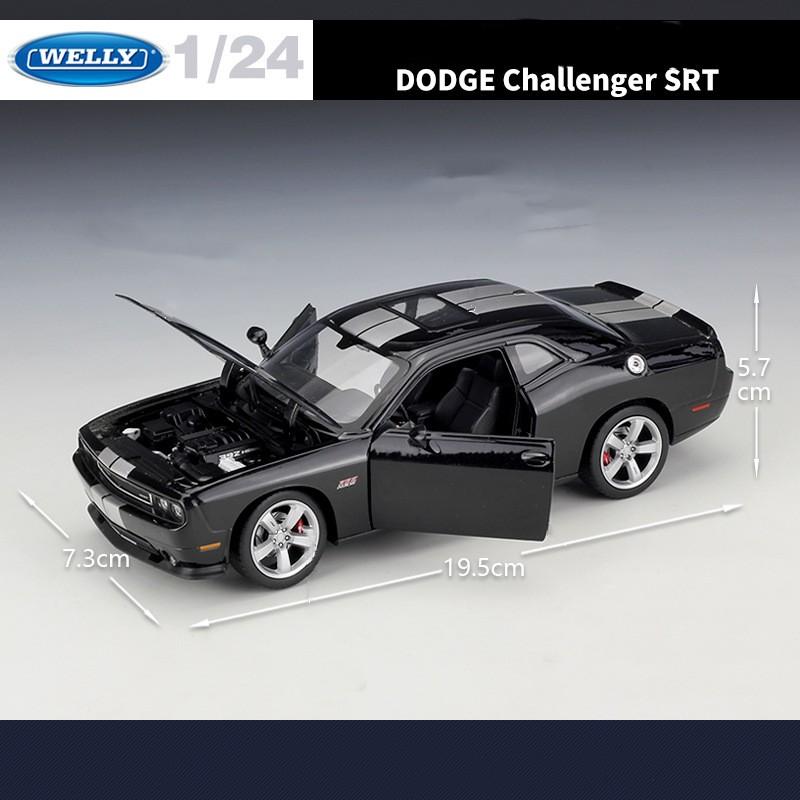 Welly 1/24 DODGE 2012 Challenger SRT Модель спортивного автомобиля из сплава Литые металлические транспортные средства Модель автомобиля высокой симуляции Игрушки для детей Подарок