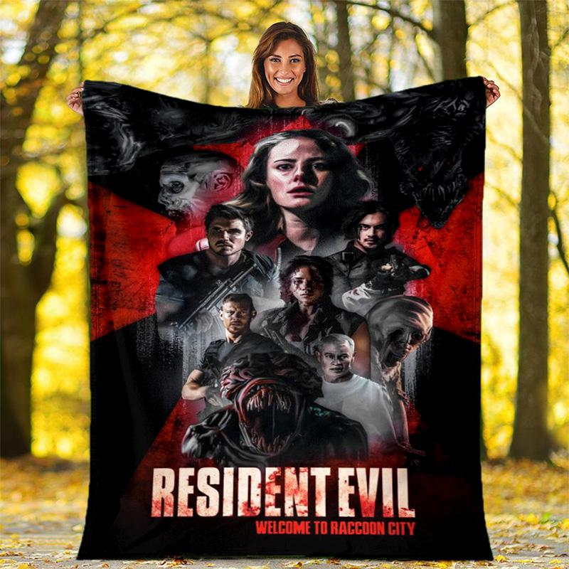 The sci-fi game Resident Evil features the Umbrella Corporation blanket a soft home furnishing nap decoration a warm Sherpa blanket for all seasons U8