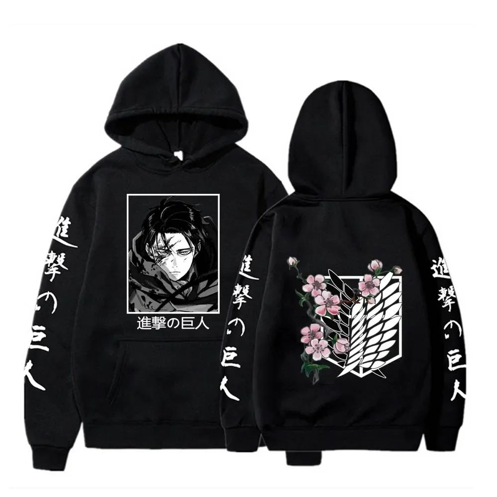 Hot Anime Attack On Titan Hoodie Graphic Hooded Men Women Clothes Autumn Warm Sweatshirt Harajuku Streetwear Tops Long Sleev