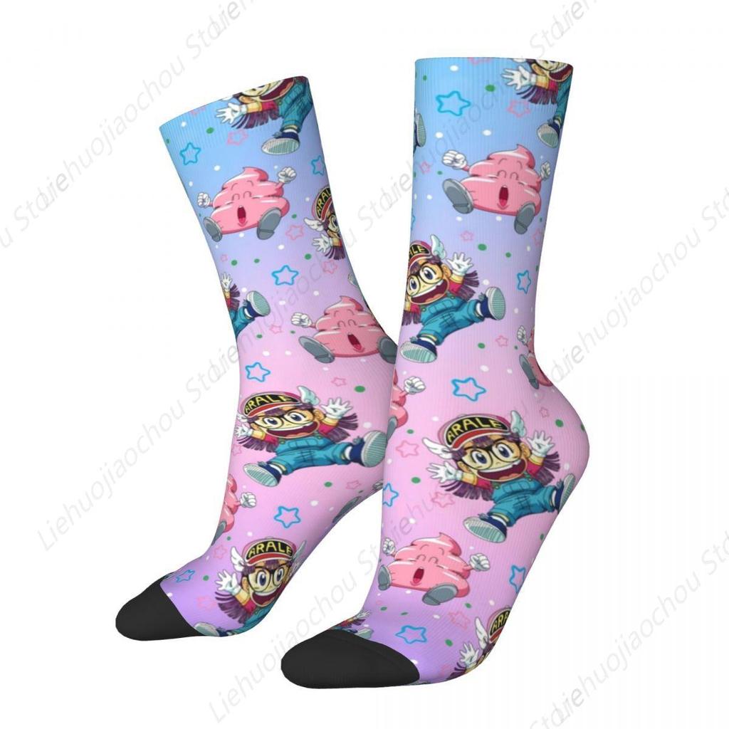 Повседневные носки Arale Anime Cute Soccer Socks Dr Slump Polyester Long Socks для женщин и мужчин