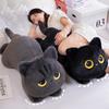 50-90 см милая черная кошка плюшевая игрушка кукла кавайная большая мягкая подушка подушка черная кошка плюшевая игрушка кукла для мальчика девочки подарки на день рождения