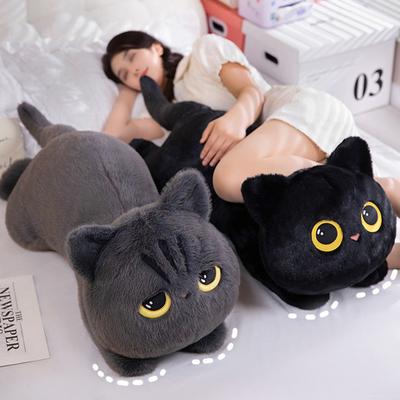 50-90 см милая черная кошка плюшевая игрушка кукла кавайная большая мягкая подушка подушка черная кошка плюшевая игрушка кукла для мальчика девочки подарки на день рождения