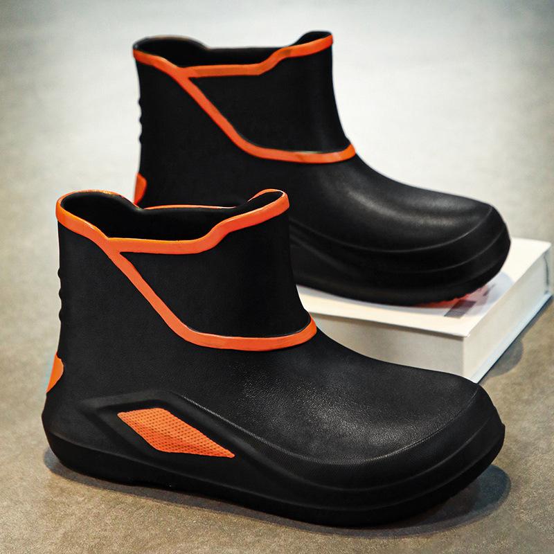 Мужские и женские резиновые сапоги с нескользящей резиновой подошвой для отлива, водонепроницаемые нескользящие резиновые туфли, легкие бахилы, водные сапоги