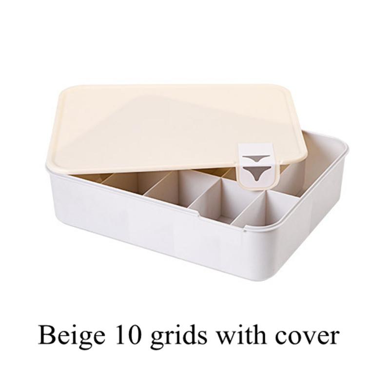Household Bedroom Closet Underwear Organizer with Lid Wardrobe Cabinets Socks Bra Drawer Storage Divider Boxes Container