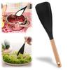 Silicone Cooking Spoon Salad Shovel Spatula Heat Resistant Wooden Handle Kitchen Utensils for Nonstick Cookware