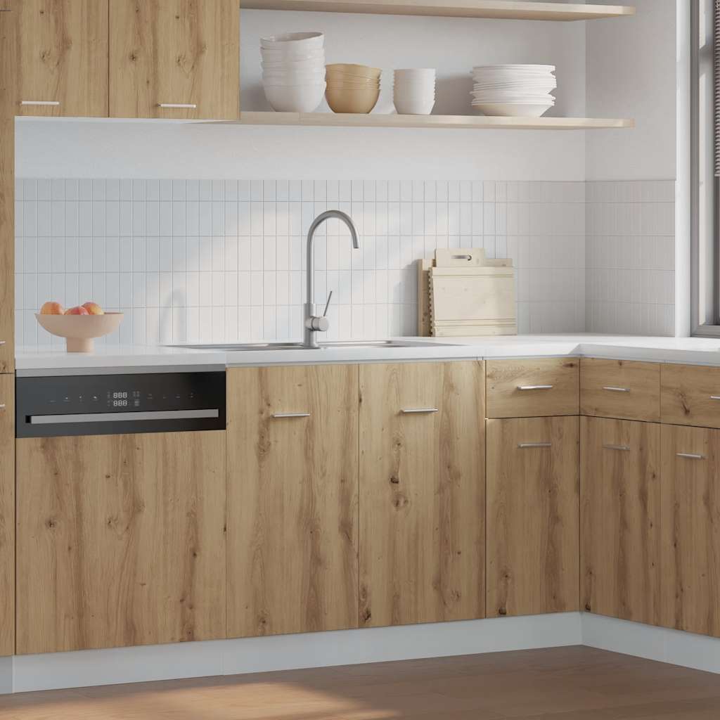 Lyon Under Sink Cabinet in Artisan Oak Finish 80 x 46 x 81.5 cm Particleboard