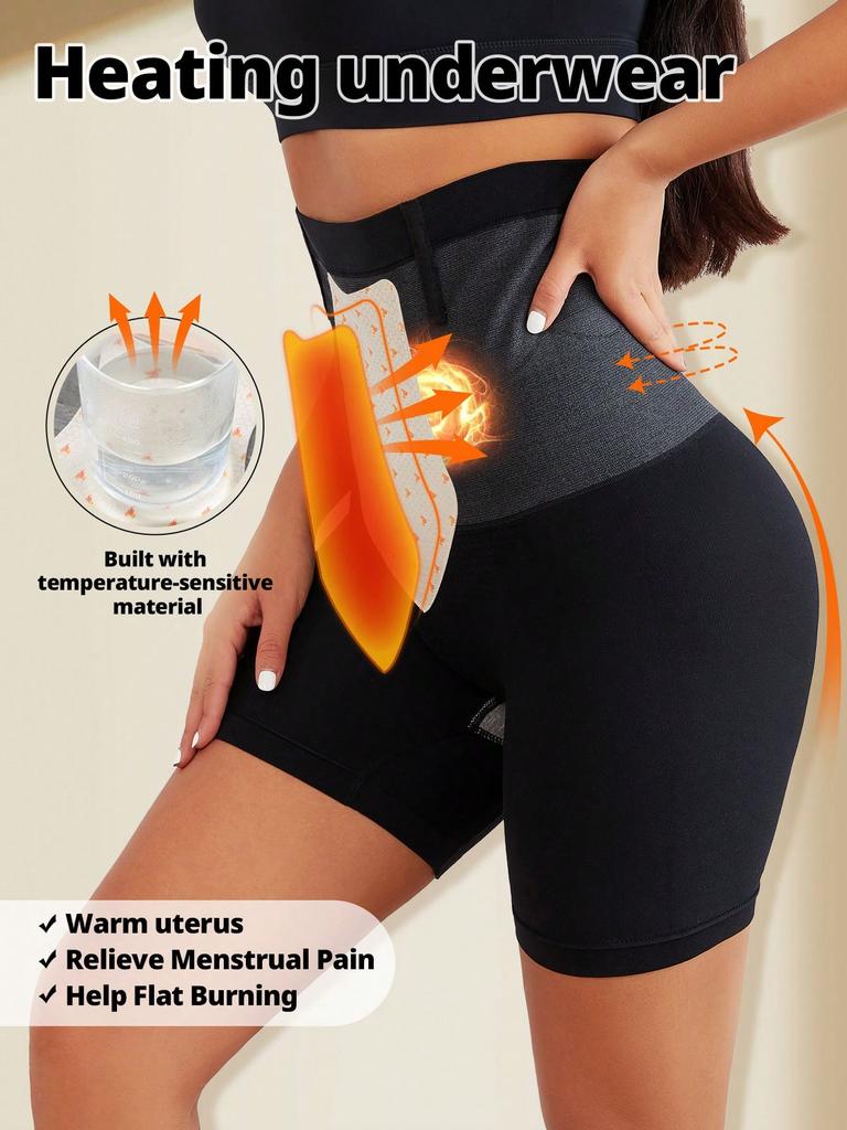 Flarixa Термошорты с высокой талией, утягивающее белье, корректирующее белье для живота, нижнее белье для месячных, спортивные трусы, корректирующее белье