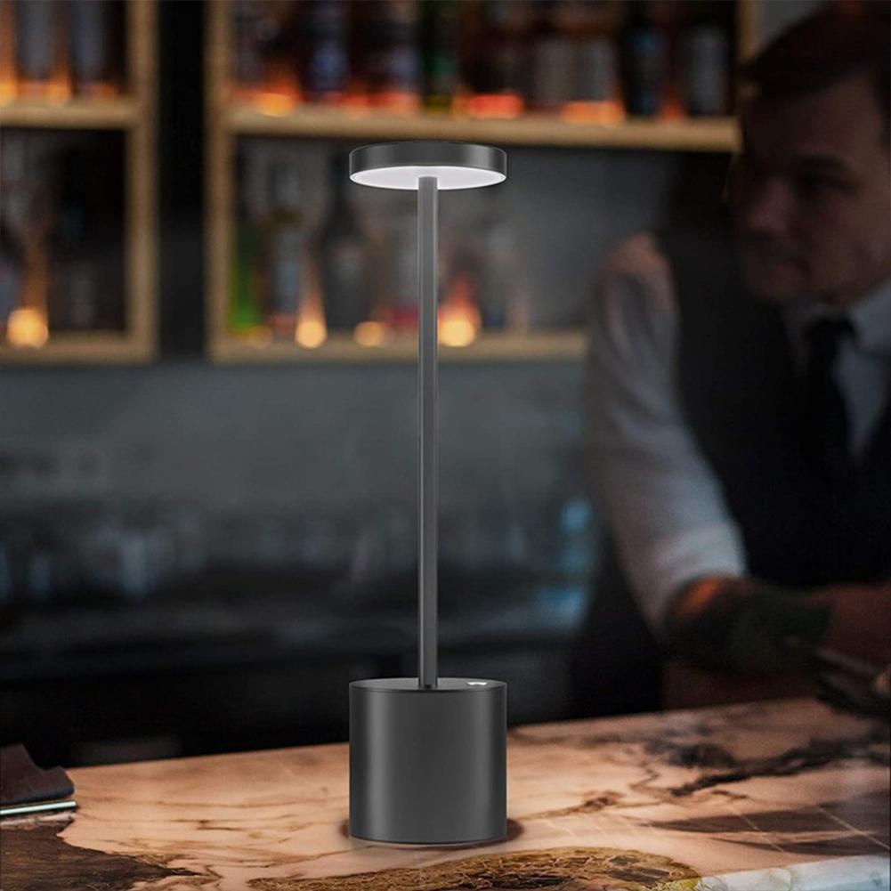 Cordless Table Lamp Usb Rechargeable Led Portable Battery Powered Three-color Stepless Dimming Small Table Light