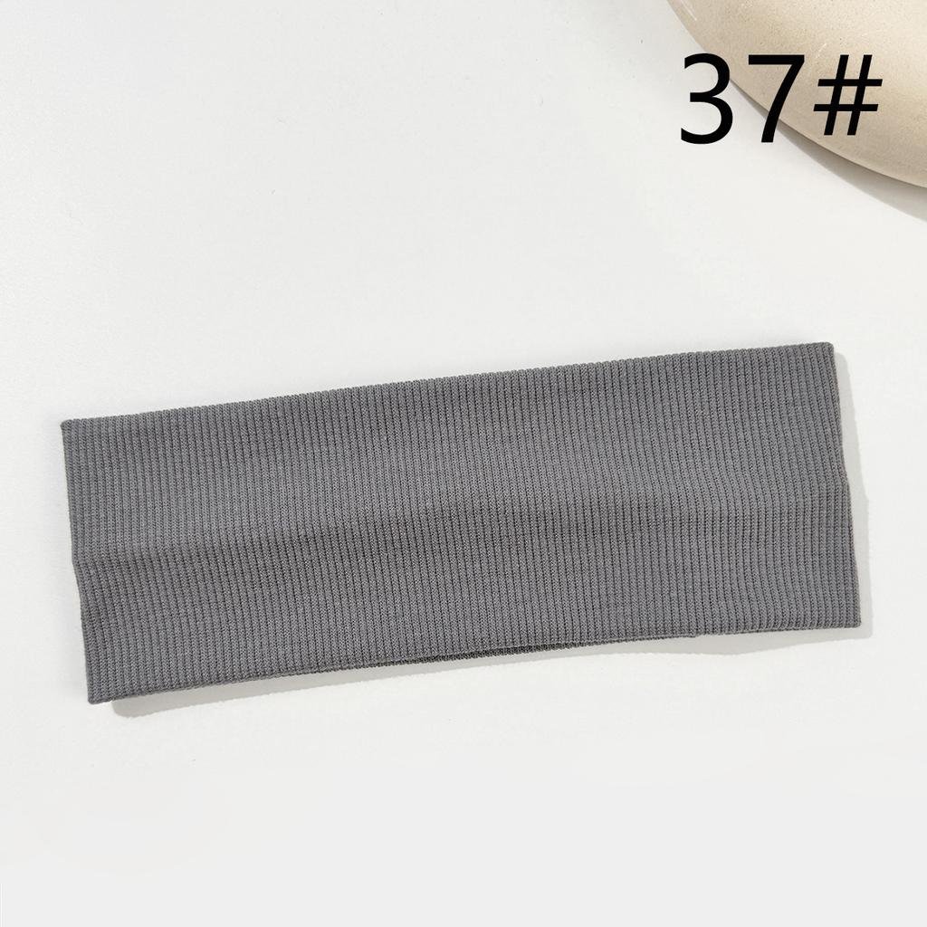 PL Custom Logo Women's Non-Slip Ripped Turban Woven Sport Elastic Hairband Knitted Cotton Turban Headwrap Hair Bands