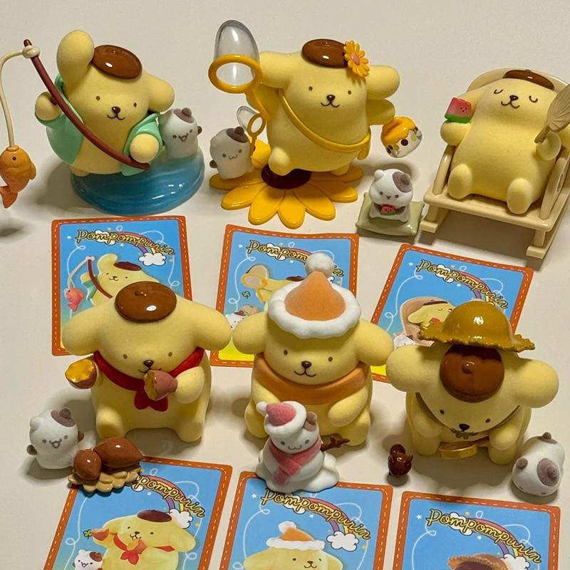 MINISO Pom Pom Purin Серия Четыре Сезона Слепой Бокс PomPomPurin Аниме Экшн Фигурка Сюрприз Мешок Коллекция Модели Игрушки Подарки