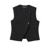 2024 Autumn Women's Asymmetrical Vest & Casual Pants - Euro-American Style Fashion