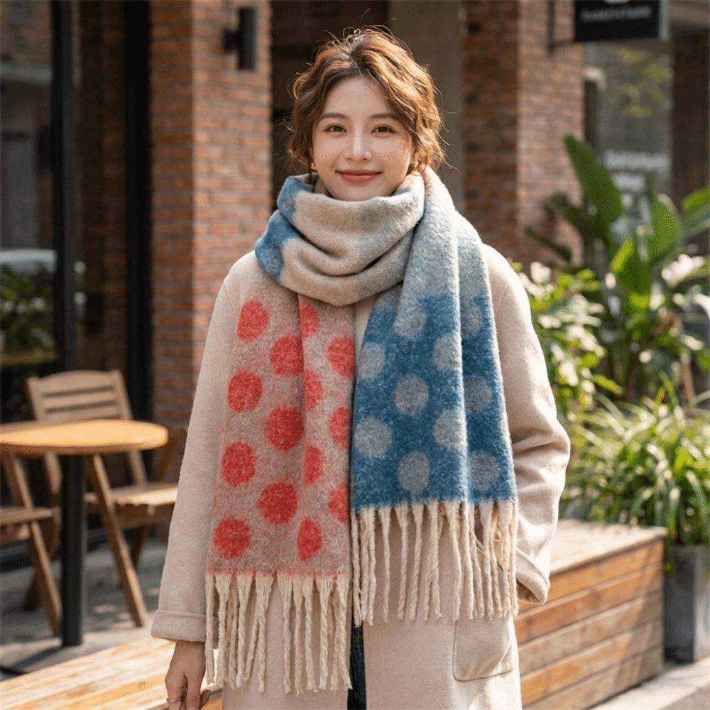 Soft Faux Cashmere Scarf Thick Neck Wrap Vintage Charm Blanket Scarf Women